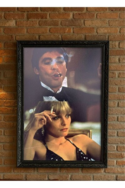 BuzzDesigns Scarface – Tony Montana & Elvira Hancock Özel Baskı Tablo