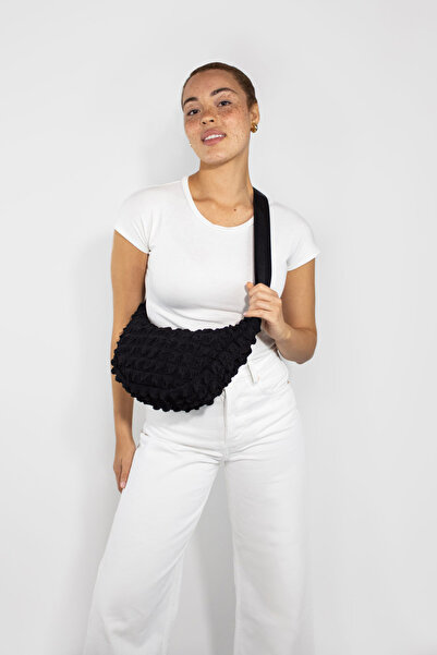 KIND BAG - Geanta femei Crossbody din material RPET - Negra