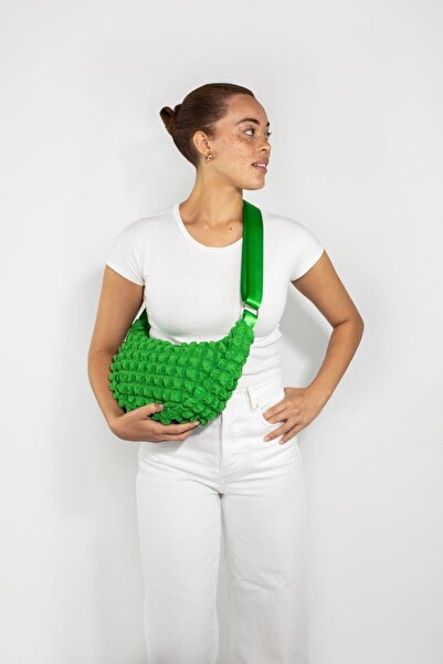 KIND BAG Geanta femei Crossbody din material RPET - Verde
