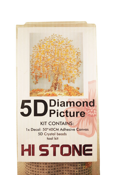 histone 5D Elmas Taş İşleme Kiti 40x50 cm Altın Ağaç Desen