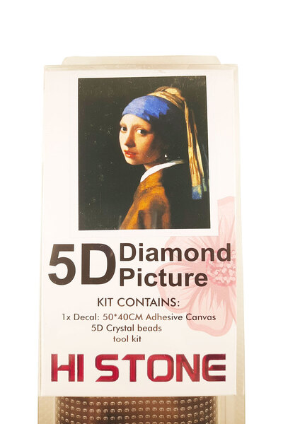 histone 5D Elmas Taş İşleme Kiti 40x50 cm İnci Küpeli Kız Desen