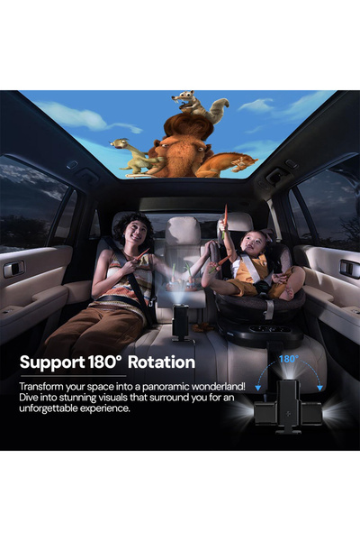 Wownect Mini Smart Projector, Latest Android 13.0, [Auto Focus & Keystone] 350 ANSI Lumens, Native 1