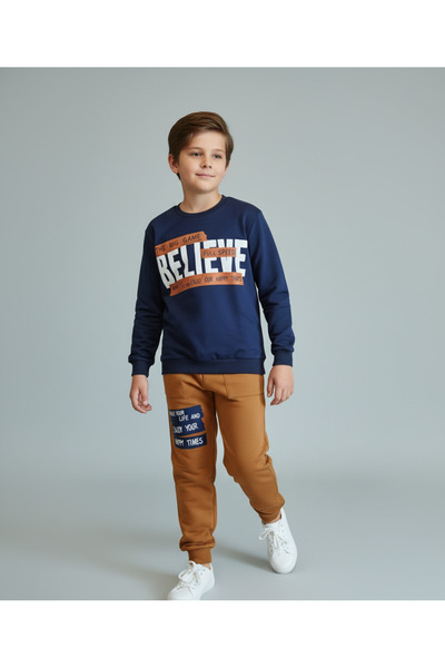 Nazar Kids Комплект от горна и долна част за момчета с принт Big Game и две в...