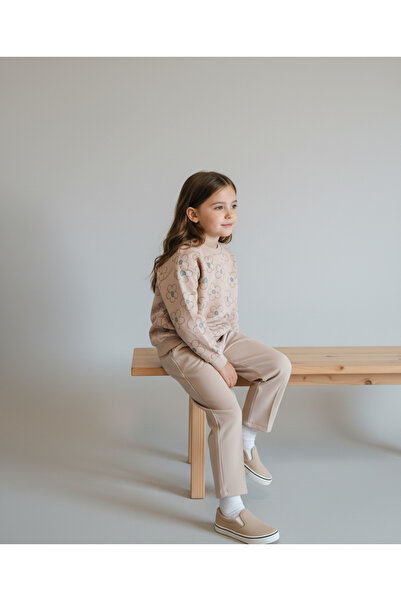 Nazar Kids Двукомпонентен комплект с цветен мотив за момичета