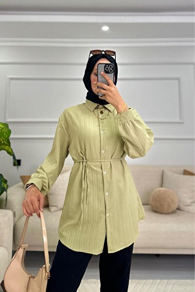 HİFADEN Дамска блуза с балонни ръкави и детайли на раменете Monaco Modest Shi...