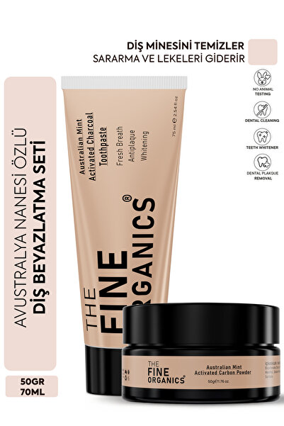 THE FINE ORGANICS Avustralya Nanesi & Aktif Karbon Diş Beyazlatma Seti ( Diş ...