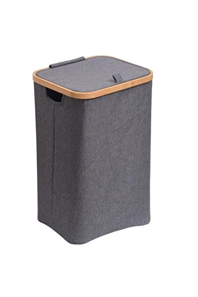 AutoFamily سلة غسيل أوتو فاميلي القابلة للطي مع غطاء - إطار من الخيزران وبطان...