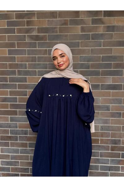 Berel Moda بدلة أحلام كبيرة الحجم مطرزة من باباتيا - أزرق داكن