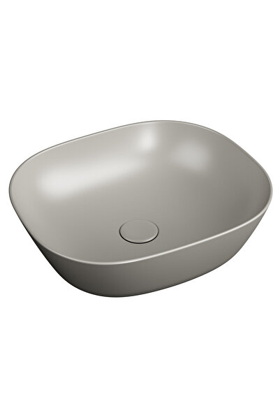 VitrA Plural 7810B420-0016 Kare Alçak Çanak Lavabo, Clean, 45 cm, Mat Bej