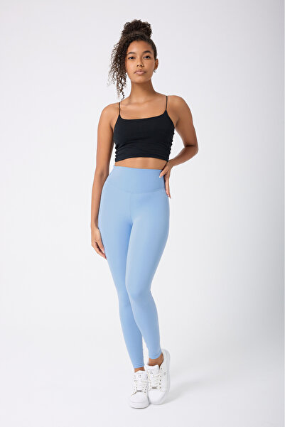 Myluvi Leggings Cupro cu efect de ridicare a taliei înalte pentru femei, albastru |   Sport, yoga, alergare și zilnic