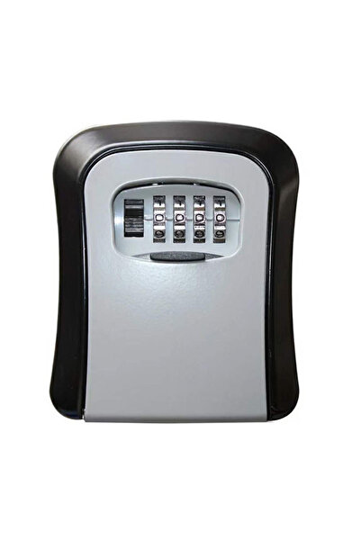 Choice صندوق قفل أمان رمادي مثبت على الحائط برمز مرور مكون من 4 أرقام بدون مفتاح للمنزل والمكتب وخزنة مفاتيح آمنة