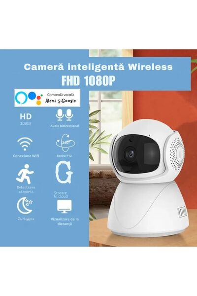Edima 1080P WiFi surveillance camera – Night Vision, People & Animal Detection, bidirectional.