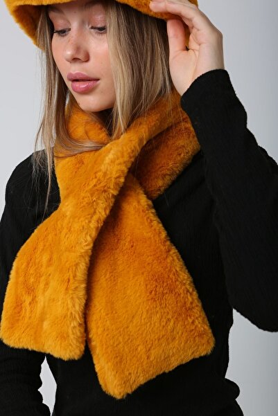 FELLMENS Saffron Soft Textured 2-piece Plush Set - Neck Collar and Hat