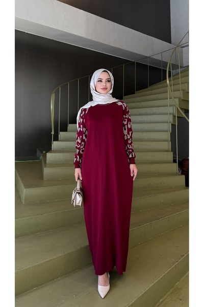 NİSUM MODA فستان ميرسيريزد بنقشة الفهد