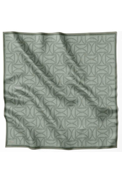 Belli Tivil Pure Silk Scarf 4221 - 34 Αφηρημαντικό σχέδιο σε σκούρο πράσινο