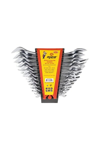 Rico 12 Parça Açık Ağız Düz Anahtar Takımı Seti Kısa RC8012