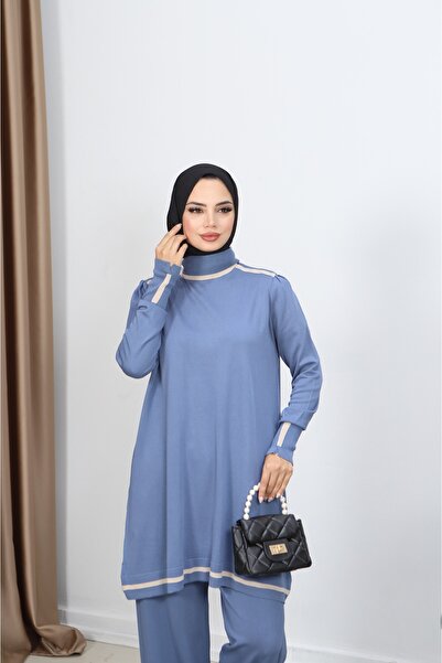 NİSUM MODA Double Color Mercerized Trouser Suit