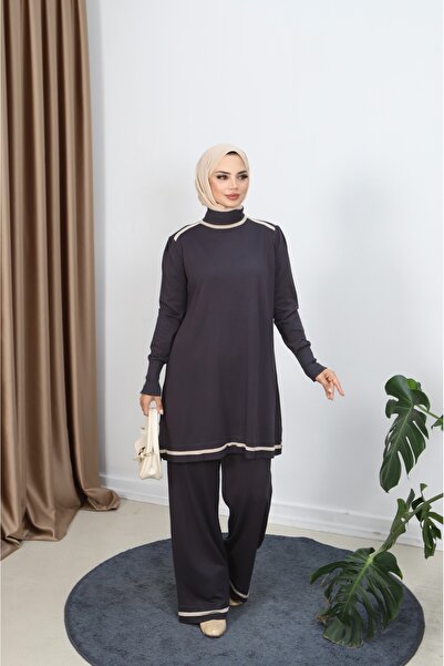 NİSUM MODA Double Color Mercerized Trouser Suit