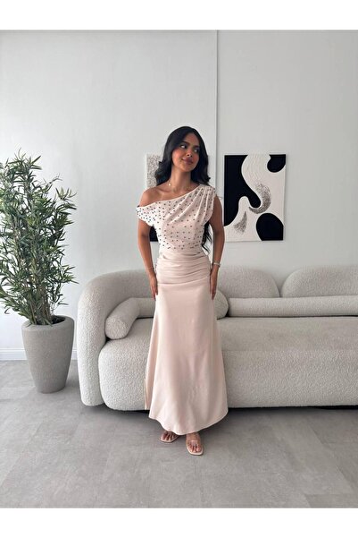 Generic فستان سكري مزين بلول