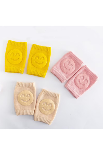 OEM Set of 3 Sunmostar children's knee pads, cotton, multicolor, 8x11cm