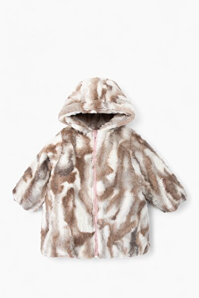 Midimod 2-7 ani Palton de iarnă pentru fete din lână groasă, cu două fețe