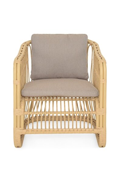 Maison Mex Fotoliu gradina/terasa, SURABAYA, L.77 l.67.5 H.79 cm, natur/crem