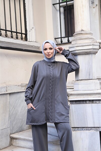 NİSUM MODA Yanları Cepli İki İplik Triko Takım