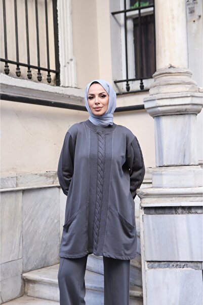 NİSUM MODA Yanları Cepli İki İplik Triko Takım