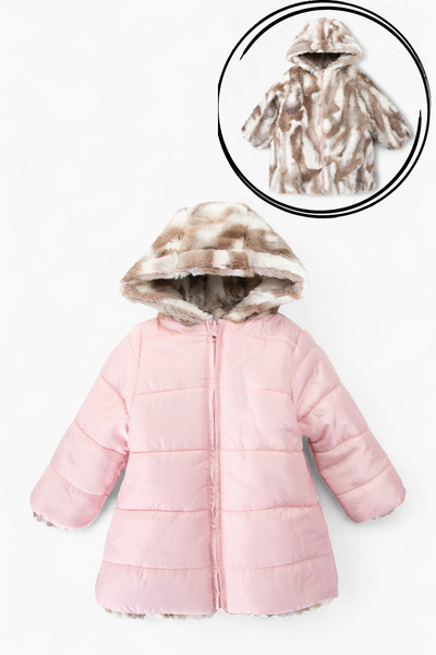 Midimod 2-7 років Двосторонній товстий полярний зимовий куртка для дівчаток