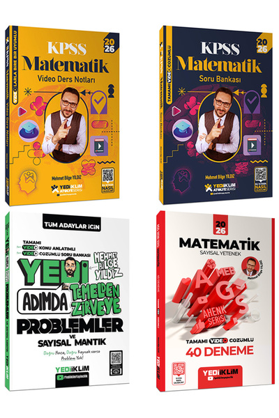 Yediiklim Yayınları 2026 KPSS Atölye Serisi Matematik Konu Soru Deneme Yedi A...