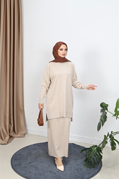 NİSUM MODA Mercerized Suit with Skirt