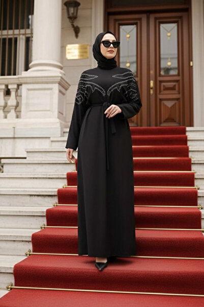 Neva Style - Чорна сукня з бісером 32290s