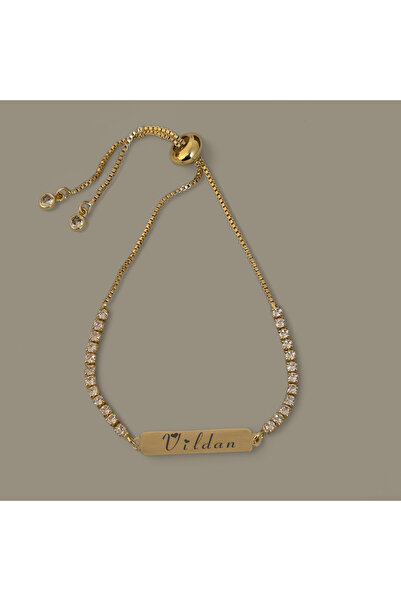 ARCHINO GOLD 14 Ayar Plakalı Altın Dikdörtgen Figürlü Zincirli Kadınlar Için ...