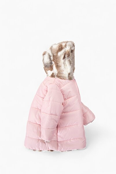 Midimod 2-7 ani Palton de iarnă pentru fete din lână groasă, cu două fețe