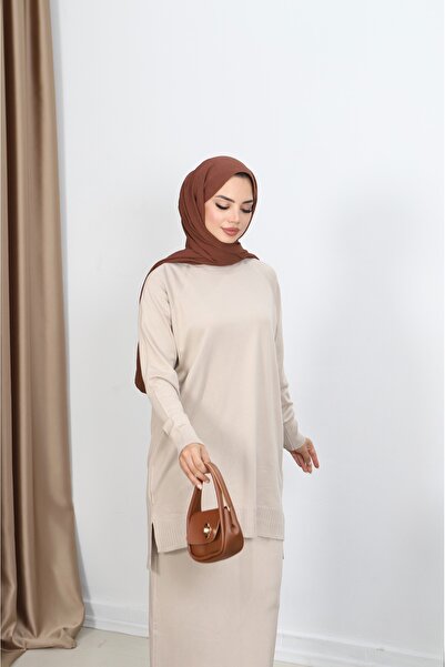 NİSUM MODA Mercerized Suit with Skirt