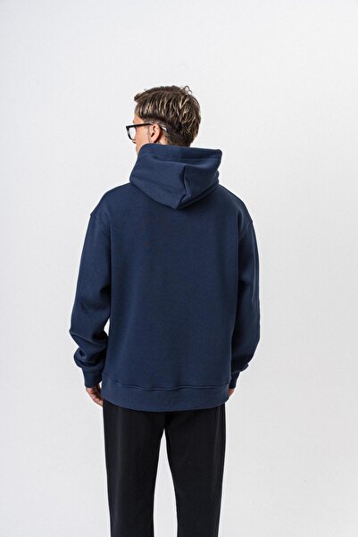 Respire Чоловічий одяг Детальний капюшон Basic Oversize Hoodie Синій