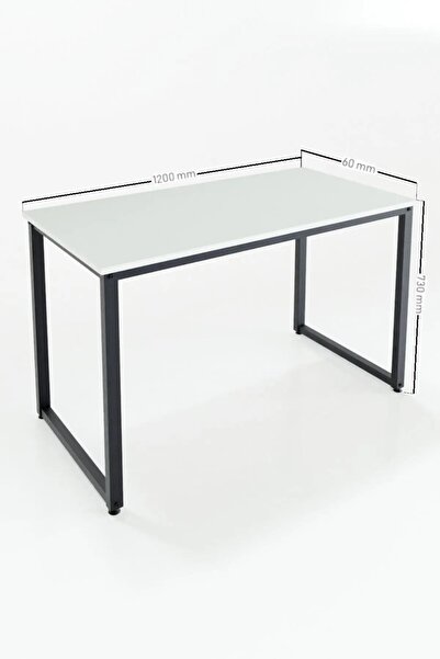 Ceramical Birou de calculator Ms1, birou mic de acasă, masă de scris pentru studiu - 60x120 cm - alb