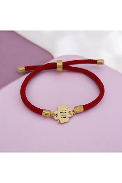 ARCHINO GOLD Altın Plakalı 14 Ayar Yonca Motifli Bayanlar Için Ve Örgü Ipli H...