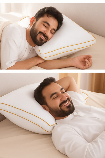 Asraar Packeg 5 Piece|2-Prime Pillows 75x50cm,1-Mattress Protector 180x200cm,2-Pillow Protectors 75x50cm