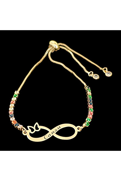 ARCHINO GOLD 14 Ayar Plakalı Altın Zincirli Bayanlara Sonsuzluk Kelebek Motif...