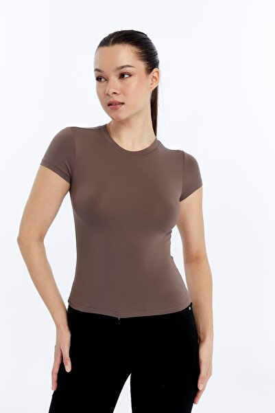 Maison La Femme Γυναικείο μπλουζάκι που εφαρμόζεται στο σώμα