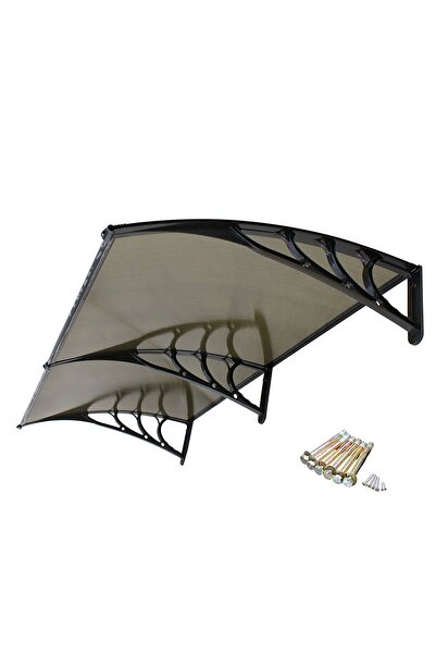 Genel Markalar Kapı Üstü Pratik Sundurma 200 X 80 cm Siyah