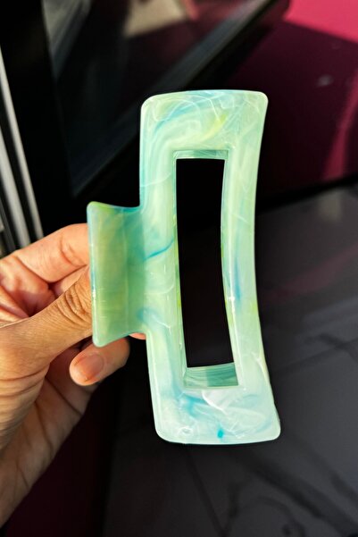 TAKIŞTIR Green Color Marble Patterned Bone Latch Buckle