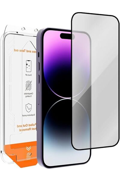 Glassology واقي شاشة من الزجاج المقوى 9H لهاتف iPhone 15 Pro مع مجموعة تثبيت ...