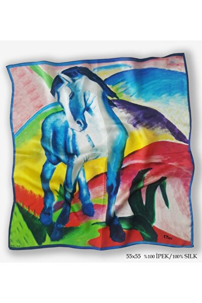 Galiga Horse %100 Ipek Fular 55x55cm