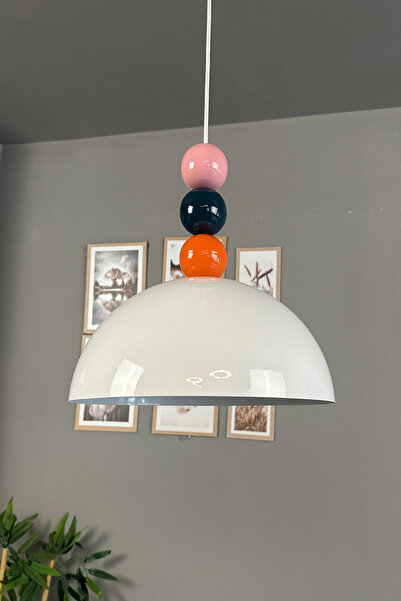 Bamyum Yimpi Beyaz Renk Turuncu Deniz Yeşili Pembe Boncuk Avize Sarkıt Lamba ...