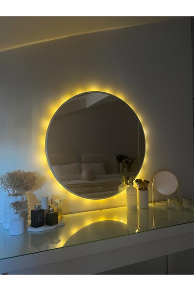 Wallover Design Kablosuz Pilli Ledli BEYAZ MDF Çerçeveİi 4MM KALİTE Dekoratif...