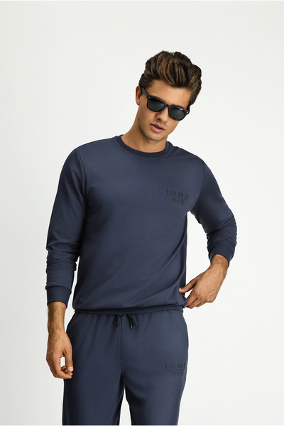 Kiğılı Bisiklet Yaka Regular Fit Sweatshirt