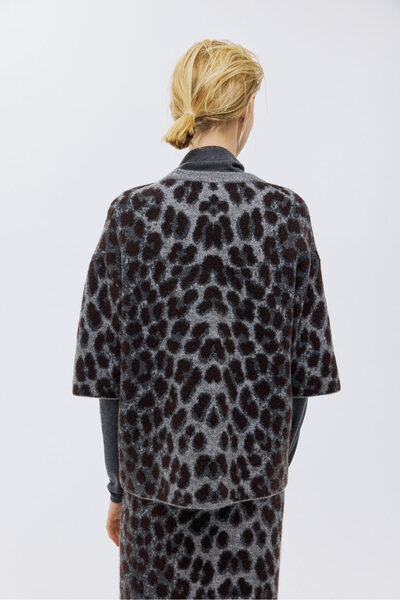 H&M Kısa ve Geniş Jakarlı Triko Kazak