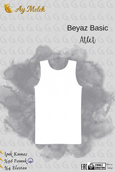 AYMELEK Boys' Thick Strap Tank Top / T-Shirt Organic Cotton Oval Neck